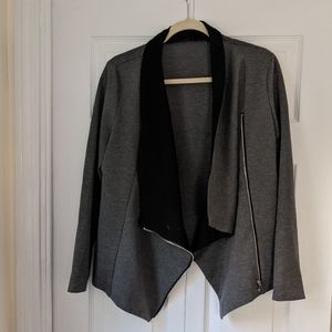 Draped Asymmetrical Zipper Jacket